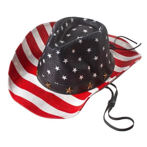 Western Star Pattern Cowboy Hat, Hand Wash Only main image 4